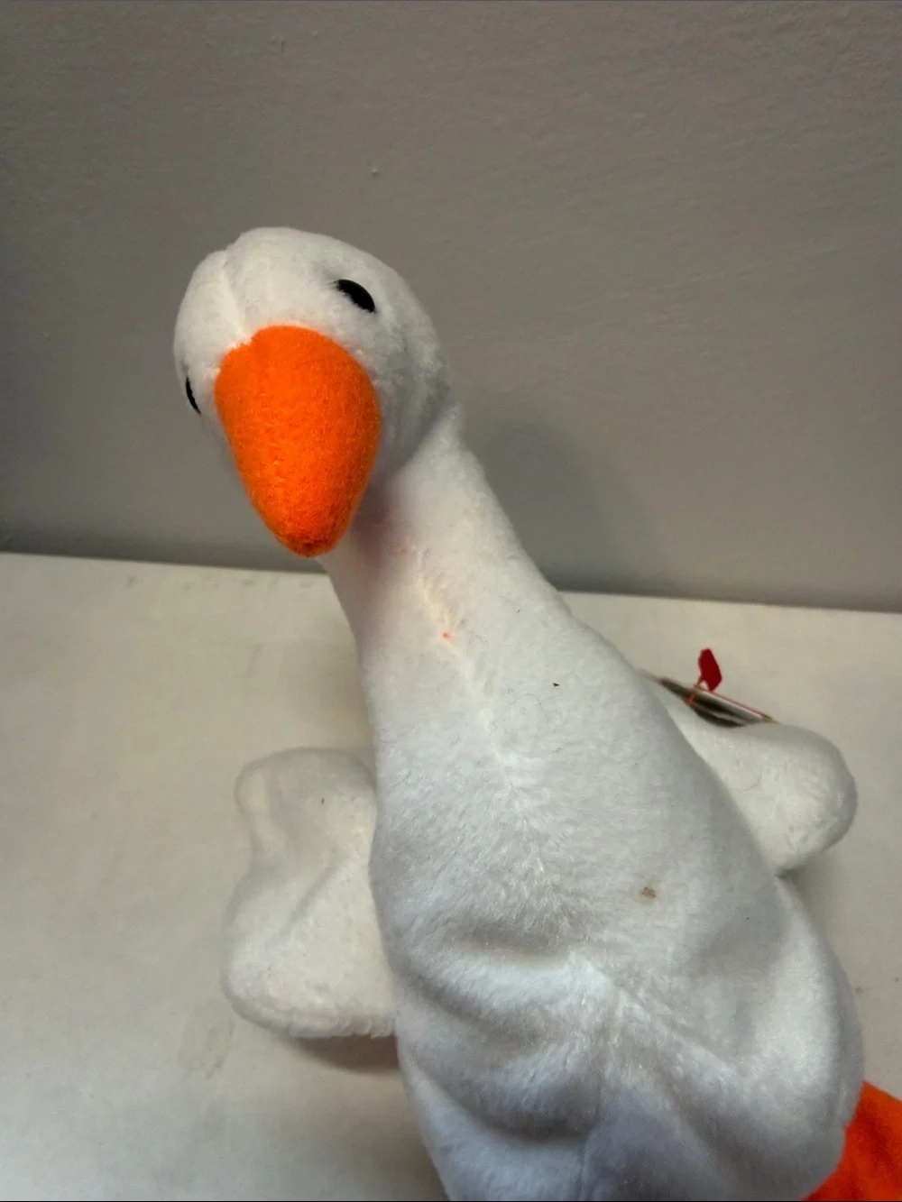 NWT Ty Gracie the Swan Beanie Baby Plush with Orange Beak & Feet